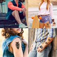 thumbnail image 2 of Hotoyannia 72 Hojas de Tatuajes Temporales Pequeños, Tatuajes Falsos que Parecen Reales y Duran Mucho, Incluyen Tatuajes de Lobo, León, Tigre, Esqueleto y Calavera, 2 of 3
