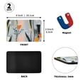 thumbnail image 2 of Abstract Flowers Art Design 2 Pack 4x2.5 Inch Magnetic Stickers Thick and Strong for Fridge Dishwasher Teaching, 2 of 5