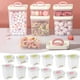 thumbnail image 1 of Recipientes herméticos para almacenamiento de alimentos - Juego de 6 piezas con tapas, botes de cocina de plástico para harina, azúcar, arroz y productos secos, apilables y transparentes, 1 of 2