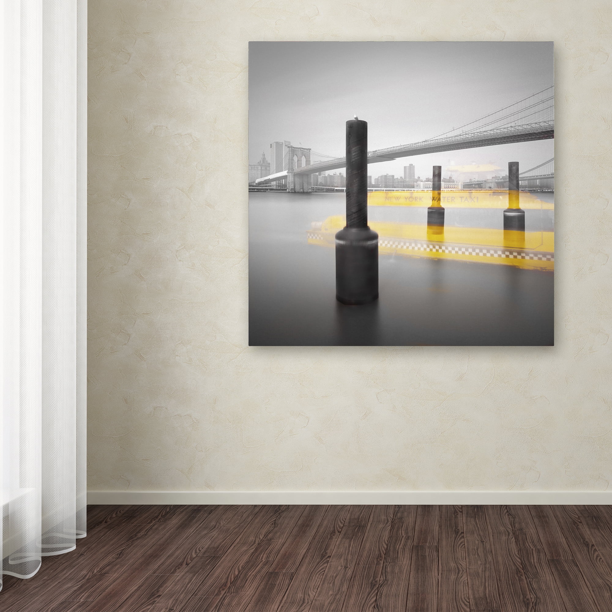 Trademark Fine Art "New York Water Taxi" Canvas Art by Moises Levy