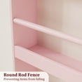 thumbnail image 6 of Homfa 4-Tier Wall Bookshelf, 43.7"H Wall-Mounted Kids Bookshelf, Book Storage Rack for Kids Room, Pink, 6 of 7
