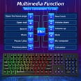 thumbnail image 2 of Keyboard and Mouse Combo, 104 Keys Wired gaming keyboard and mouse with Mouse Pad, Value RGB Backlit Keyboard Combo Set, Multimedia PC Gaming Keyboard, Office Keyboard for Gaming and Work, Black, 2 of 7