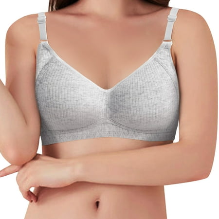 

Aayomet Womens Wireless Bra Bras for Women Lace Balconette See Through Bra Unlined Underwire Mesh Plus Size Bras Gray 38