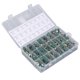 thumbnail image 4 of Kit de condensadores electrolíticos de 460 piezas, kit surtido de condensadores electrolíticos de aluminio en línea, 6,3 V-50 V, verde VoborMX herramienta, 4 of 8