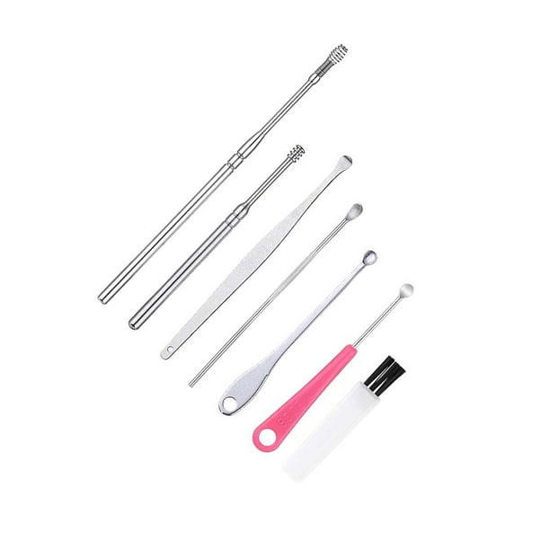 Soidarity 7 Uds. Kit de eliminación de cera para los oídos, juego de herramientas de limpieza de oídos, cureta para oídos, herramienta para eliminar cuidado de los oídos Soidarity CE007039-00