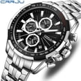 thumbnail image 3 of CRRJU Men Watch Top Brand Luxury Sports Quartz Mens Watches Full Steel Luminous Waterproof Chronograph Wristwatch Men Relogio, 3 of 5