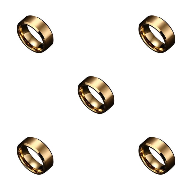 Qarigey Anillos para parejas Unisex de acero inoxidable, joyería sencilla para novia, portátil, esposa, marido, regalos, accesorios, tamaño Type2 NO2