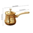 thumbnail image 2 of 720ml Turkish Coffee Pot Stovetop Coffee Maker with Long Wooden Handle Stainless Steel, 2 of 6