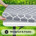 thumbnail image 3 of Waterproof Elastic Fitted Table Covers For 6 Foot Tables Wipeable Best New, 3 of 6