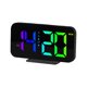 thumbnail image 2 of Reloj despertador Digital Reloj de escritorio luz ajustable de 5 niveles pantalla RGB 12/24H luz ambiental colorida para sala de estar mesita de noche Negro mayimx Reloj despertador digital, 2 of 9