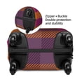thumbnail image 6 of Uemuo Purple Yellow Buffalo Plaid Printed Washable Luggage Cover - Fashion Suitcase Protector Fits 18-32 Inch Luggage -Large, 6 of 9