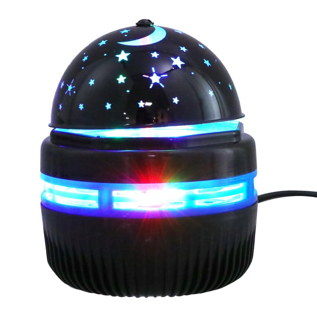 1 Conjunto de lámpara de proyección de cielo estrellado Coloridas lámparas de proyección USB para el automóvil negro