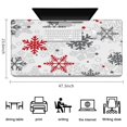 thumbnail image 5 of Long Mouse Pads for Desk,White Christmas Snowflake Pattern Desk Mats on Top Of Desks, Desk Mouse Pad Extra Large with 3mm Non-Slip Base and Stitched Edge for Gaming,Office,Work,Home 47.3x23.6in, 5 of 5