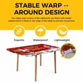 thumbnail image 4 of Red Christmas Table Cloths for 3 Foot Rectangle Tables, Santa Snowman Xmas Gifts Snowflake Winter Patio Waterproof Elastic Fitted Tablecloths, Washable Rectangular Table Cover for Camping, 4 of 8