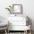 thumbnail image 4 of Warm Gray Faux Wood Square Mirror - Black, 4 of 5