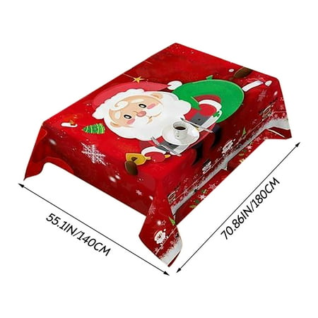 

Wozhidaose Room Decor Bibulous Tablecloth Decorated For Christmas(Red Santa Claus) Home Decor