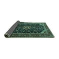 thumbnail image 2 of Ahgly Company Indoor Square Medallion Turquoise Blue Traditional Area Rugs, 6' Square, 2 of 4