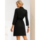 thumbnail image 4 of Vestido Elegante de Oficina Allegra K con Doble Botonadura y Cinturón Negro S, 4 of 6