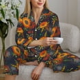 thumbnail image 6 of Sikiie Sunflowers Women's Long-Sleeve Shirt and Full-Length Bottom Pajama Set (s-xxl)-Large, 6 of 7