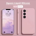 thumbnail image 3 of Nueva funda cuadrada de silicona líquida para Samsung Galaxy S24 S23 S22 S21 S20 Ultra Plus FE A54 A53 A52 A73 5G 4G funda suave a prueba de golpes, 3 of 5