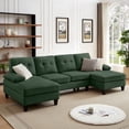 thumbnail image 4 of Pingliang Home 105" Sectional Sofa U Shaped Sofa Couch with Double Chaises, Modern Linen 4 Seat Sofa for Living Room,Apartment,Office,Studio, 4 of 10
