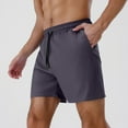thumbnail image 2 of RYDCOT Mens Casual Shorts 9 inch Inseam Stretch Beach Shorts Elastic Waist Drawstring Summer Solf Shorts Dark Gray, 2 of 6
