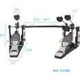 thumbnail image 3 of QRKD Double Bass Drum Pedals, Double Chain Drum Step on Hammer for Drum Set and Electronic Drums, Silver, 3 of 14