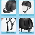 thumbnail image 3 of Eigraketly Cascos de cabeza para montar a caballo, casco ecuestre duradero deportivo, gorro de montar resistente al polvo transpirable, caballos de carreras Cuidado ecuestre y deportes Caqui 1 Eigraketly OD028675-03, 3 of 6