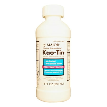 Major Kao-Tin Bismuth Subsalicylate Peppermint Liquid, 262 mg, 8 Fl. Oz.