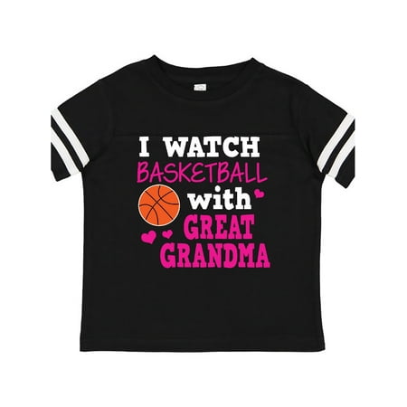 

Inktastic I Watch Basketball with Great Grandma Gift Toddler Toddler Girl T-Shirt