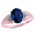 thumbnail image 3 of Star K � Oval 9x7 Created Sapphire trillion miracle setting wide band Ring, 3 of 9