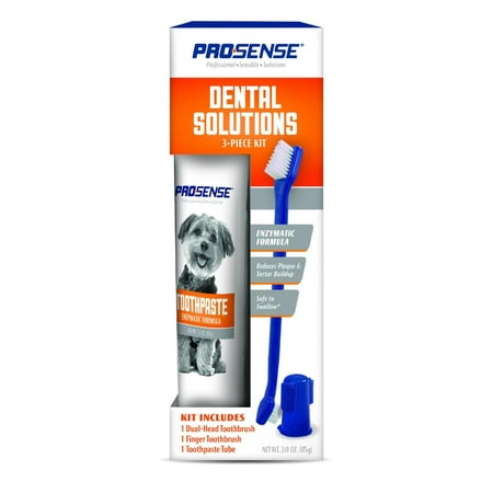 Pro-Sense Dental Solutions For Dogs, Enzymatic Formula, 3-Piece