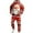 Red, variant on Christmas Suit for Men 2 Pcs Santa Hoodies Tracksuit Xmas Outfit Set Color: Red Size: M