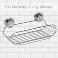 thumbnail image 4 of Bath Bliss 1 Shelf Basket Suction Cup Chrome Metal Shower Organizer, Silver Chrome, 4 of 6