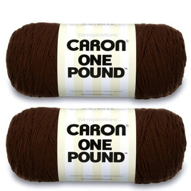 Caron One Pound Espresso Yarn - 2 Pack of 454g/16oz - Acrylic