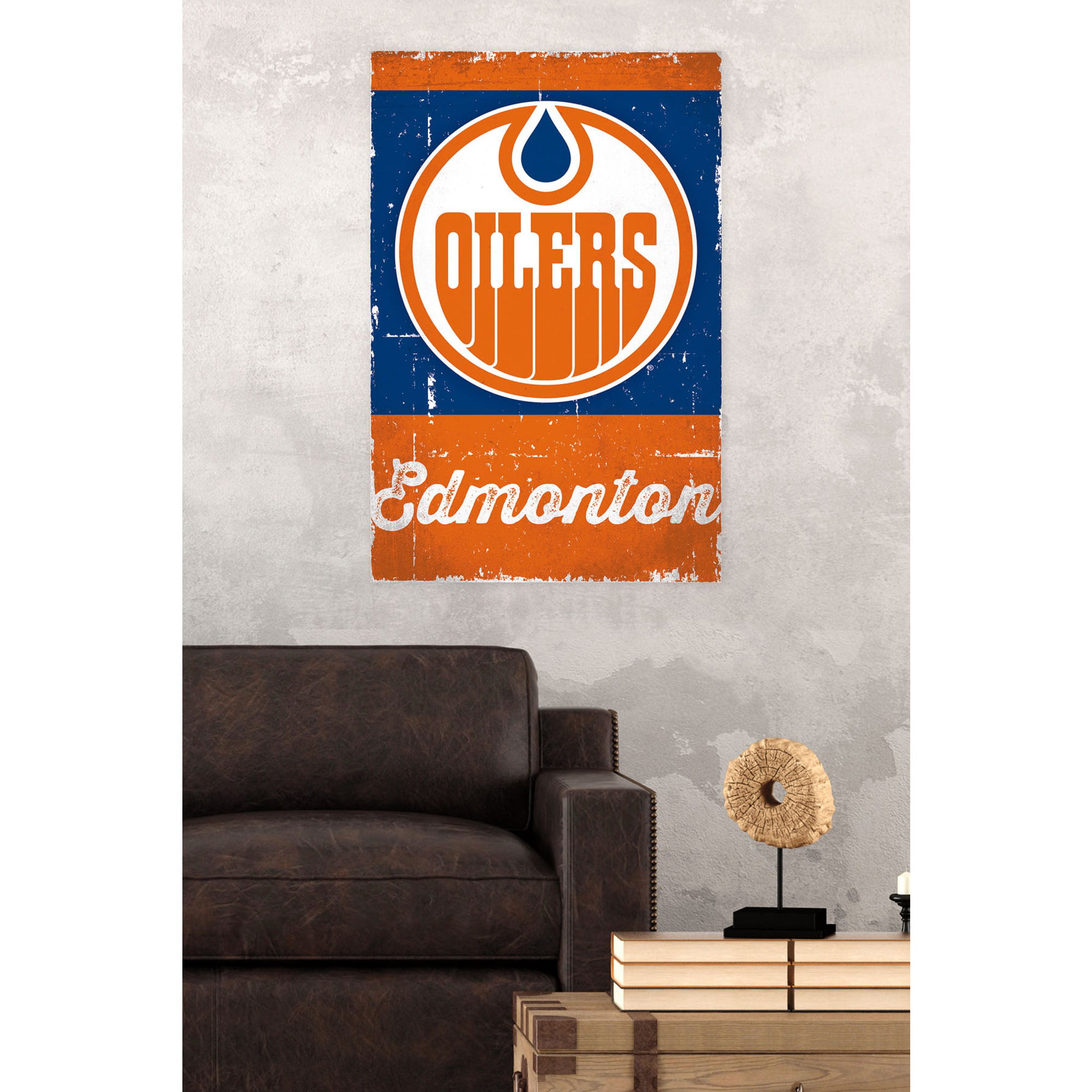 Edmonton Oilers 22'' x 34'' Retro Logo Poster