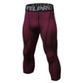 thumbnail image 1 of Poseca Men Quick Dry Compression Tights Capri Running Yoga Pants Leggings, 1 of 2