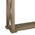 thumbnail image 4 of 42 Inch Sofa Table, Crossbuck Side Accents, 1 Open Shelf, Rustic Brown- Saltoro Sherpi, 4 of 5