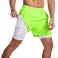 thumbnail image 1 of Seyurigaoka Men’ s Shorts, Elastic High Waist Sweatpants Double-Layer Sports Pants, 1 of 5