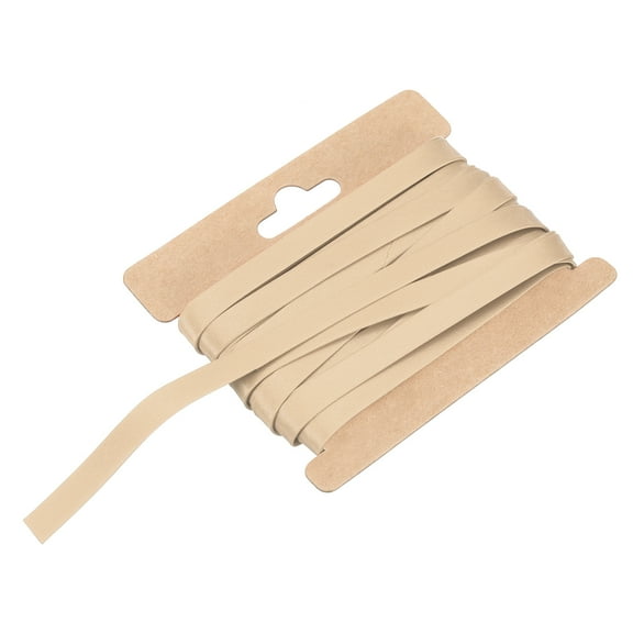 Uxcell Double Fold Bias Tape 1/3 Inch x 6 Yards Satin Pre-fold Tape Light Brown