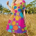 thumbnail image 4 of Colorful Dots Dress Elegant Dresses Plus Sizes Dress Summer 2025 Women Long Dress Women Women's Dress, 4 of 6