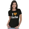 thumbnail image 3 of Love Heart Carbs Pizza Food Cute Womens Slim Fit Graphic Tee Brisco Brands M, 3 of 5