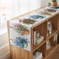 thumbnail image 2 of Table Runners 108 Inches Long Dress Scarves, Spring Floral Farmhouse Coffee/Dining/Kitchen Table Runner for Living Room, Wooden Elegant Pastoral Flowers 13x108 Inch, 2 of 3