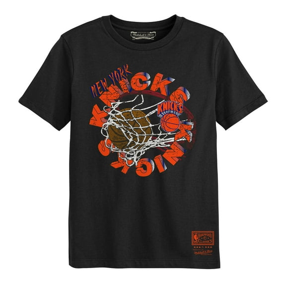 Preschool Mitchell & Ness Black New York Knicks In The Net T-Shirt
