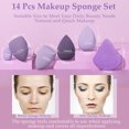 thumbnail image 2 of 14 Pcs Makeup Sponge Set Beauty Sponges Blender with 4 Pcs Powder Puff and 4 Pcs Mini Make up Sponges Valentine‘s Day Gift Mother‘s Day Gift for Women Liquid Foundation Powder Concealer C, 2 of 7