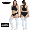 thumbnail image 3 of Womens Plus Size Thigh High Socks Thick Thighs Extra Long Knitted Over the Knee Thigh High Stockings Leg Warmers, 3 of 7