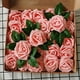 thumbnail image 2 of Cateissary Flor artificial Simulación Espuma Rosa Ramos de boda Centros de Fiesta de bienvenida al bebé Guirnalda Decoración Artesanía Rosa claro Cateissary HA084078-04, 2 of 6