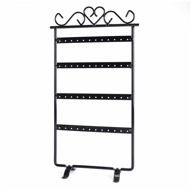 ZheElen Earrings Holder Multi Layer Ear Studs Hanging Rack Jewelry Organizer Stand Black