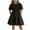 Black, variant on Diufon Girls Summer Dress Casual Puff Short Sleeve Ruffle Tiered A-Line Pleated Dresses for 5-15 Years