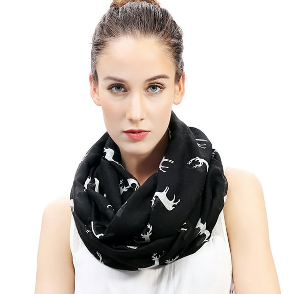 Deer Print Infinity Scarf
